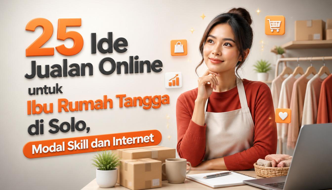 25 Ide Jualan Online untuk Ibu Rumah Tangga di Solo, Modal Skill dan Internet