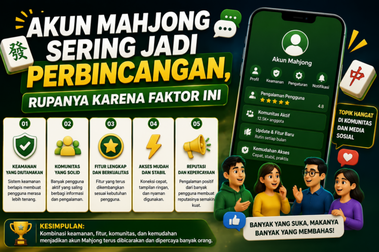 Akun Mahjong Sering Jadi Perbincangan, Rupanya Karena Faktor Ini
