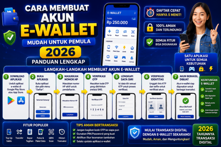 Cara Membuat Akun E Wallet Mudah untuk Pemula 2026 Panduan Lengkap
