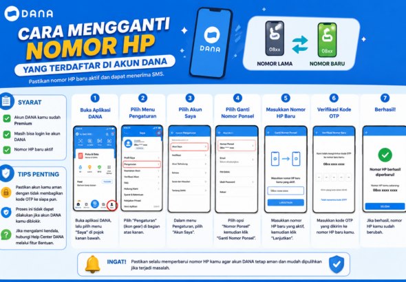 Cara Mengganti Nomor HP yang Terdaftar di Akun DANA