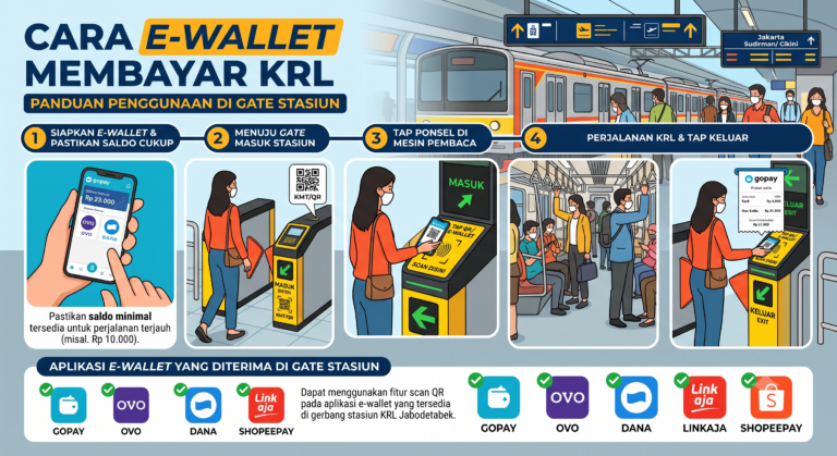 Ilustrasi: Cara Kerja Sistem Ticketing Digital: Kenapa E-wallet Bisa Membayar Transportasi Umum tanpa Ribet