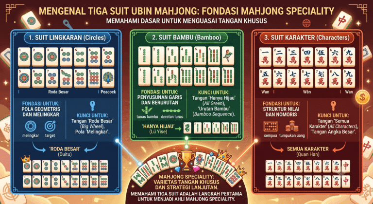 Ilustrasi: Mengenal Tiga Suit Ubin Mahjong sebagai Fondasi Mahjong Speciality