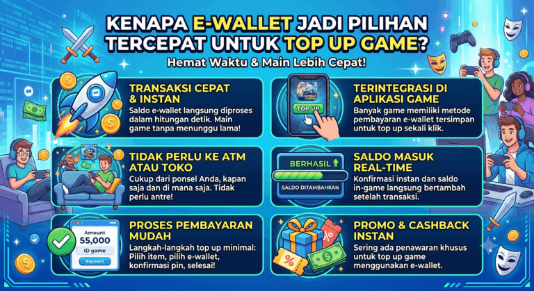 Kenapa E-wallet Jadi Pilihan Tercepat untuk Top Up Game