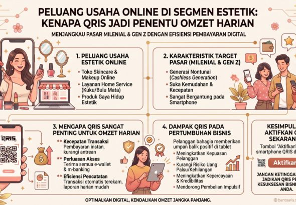Ilustrasi: Peluang Usaha Online di Segmen Estetik: Kenapa QRIS Jadi Penentu Omzet Harian ·