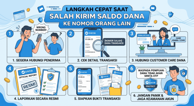 Ilustrasi: Langkah Cepat Saat Salah Kirim Saldo DANA ke Nomor Orang Lain