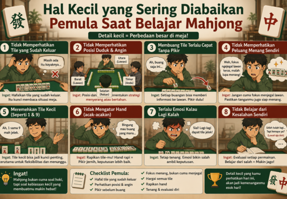 Hal Kecil yang Sering Diabaikan Pemula Saat Belajar Mahjong