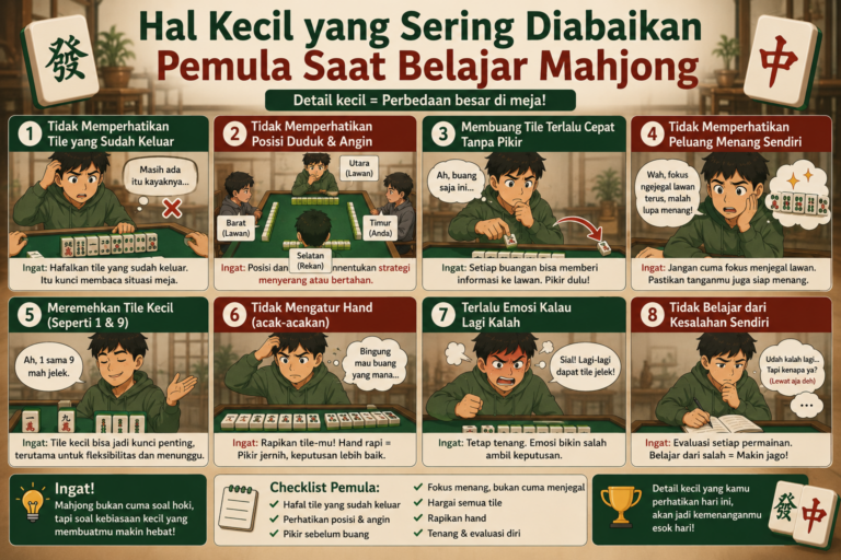 Hal Kecil yang Sering Diabaikan Pemula Saat Belajar Mahjong