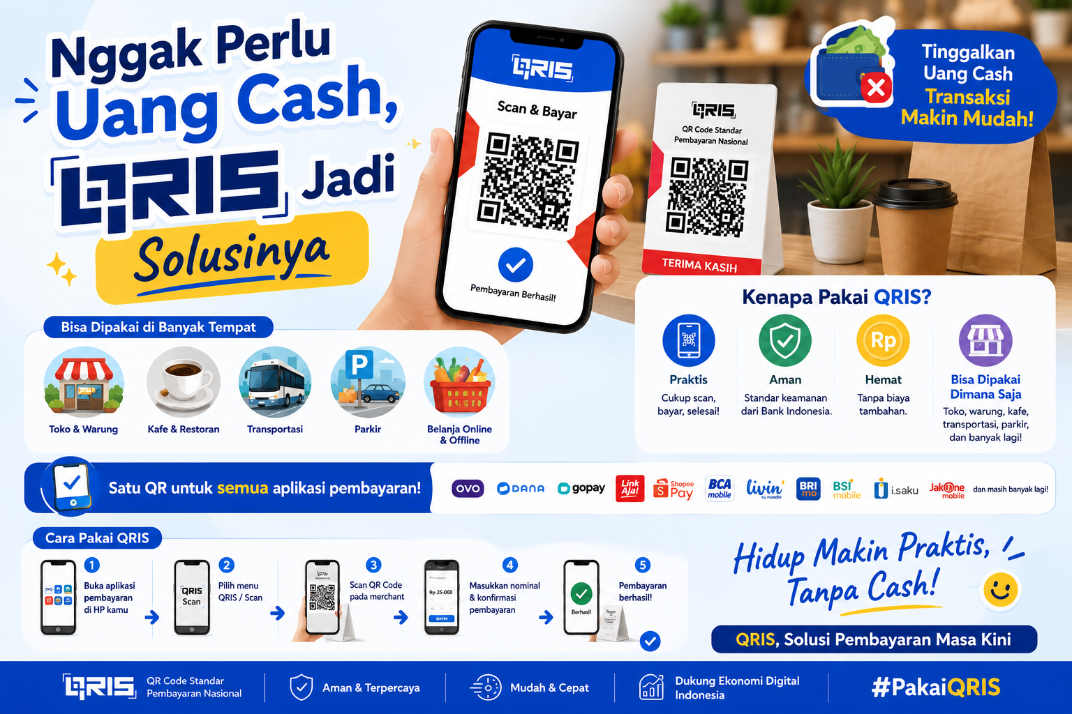 Nggak Perlu Uang Cash, QRIS Jadi Solusinya