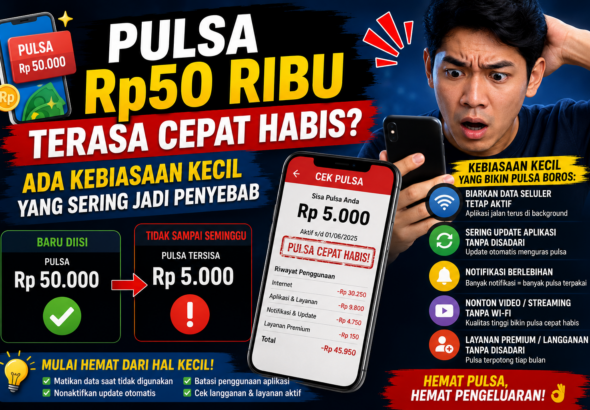 Pulsa Rp50 Ribu Terasa Cepat Habis