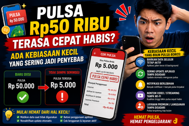 Pulsa Rp50 Ribu Terasa Cepat Habis